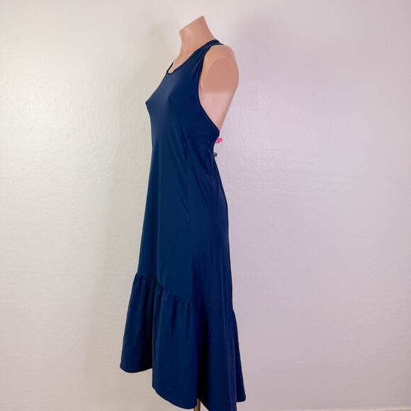 Sweaty Betty Ace Racerback High Low Tank Midi Dress Navy Summer Sporty Sz M FLAW - Picture 4 of 12